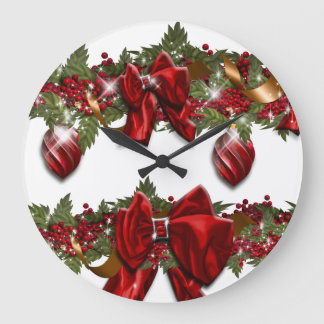 Elegantes Navidades reloj de pared PERSONALIZAR