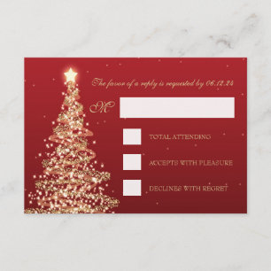 Elegantes Navidades RSVP Gold Red