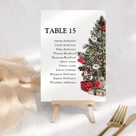 Elegantes Navidades Tabla Números de tarjetas de a