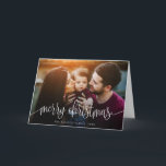 Elegantes Navidades Tarjeta de felicitación de fot<br><div class="desc">¡Envíe saludos de Navidad elegantes y personalizados con esta elegante tarjeta de foto doblada! Fácil de personalizar con su propia foto y texto.</div>