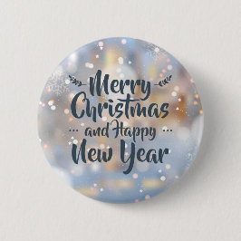 Elegantes Navidades y Feliz Año Nuevo | Botón Pin