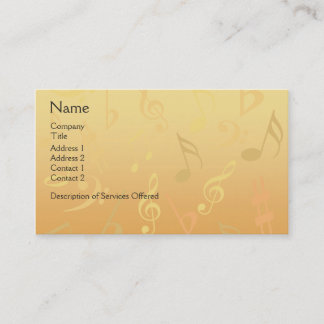 Elegantes notas musicales tarjetas de visita - Mús