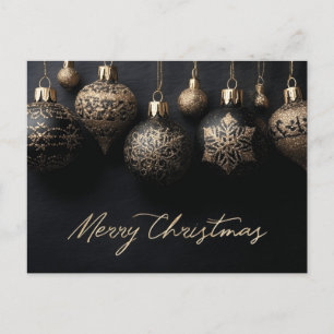Elegantes Ornamentos de Navidad de Diseño Negro y