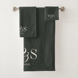 Elegantes parejas de bodas iniciales de ébano