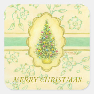 Elegantes Pegatinas de árboles de Navidad