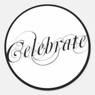 Elegantes Pegatinas de Black & White Celebran