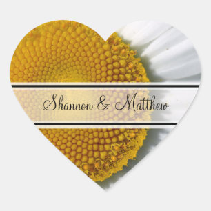 Elegantes pegatinas de casamiento de margarita