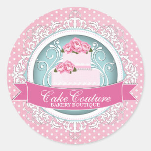Elegantes Pegatinas de la caja de pasteles