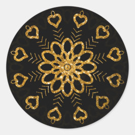 Elegantes Pegatinas de Mandala floral con copo de 