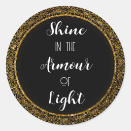 Elegantes Pegatinas de Motivación Negra y Oro