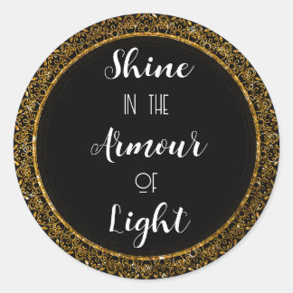 Elegantes Pegatinas de Motivación Negra y Oro