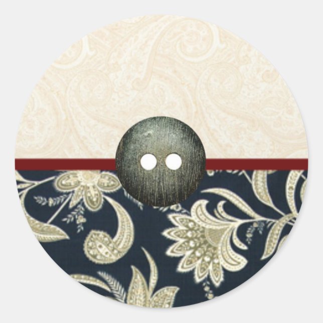 Elegantes Pegatinas de Negocios Paisley Tapestry (Anverso)