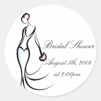 Elegantes Pegatinas de novias de pincel