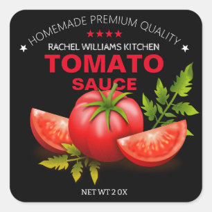 Elegantes Pegatinas de salsa de tomate Personaliza