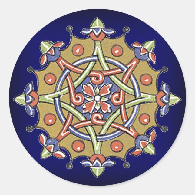 Elegantes Pegatinas de sellos de arte geométrico a (Anverso)