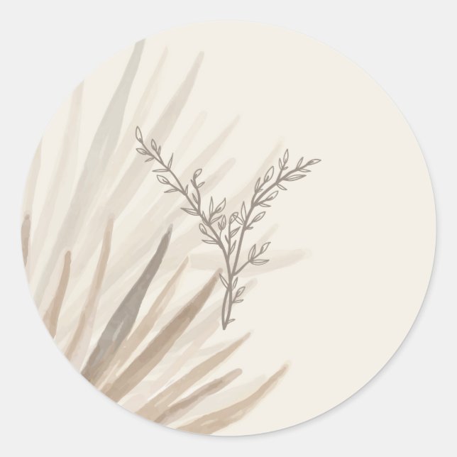 Elegantes Pegatinas de sobres de palmas del desier (Anverso)