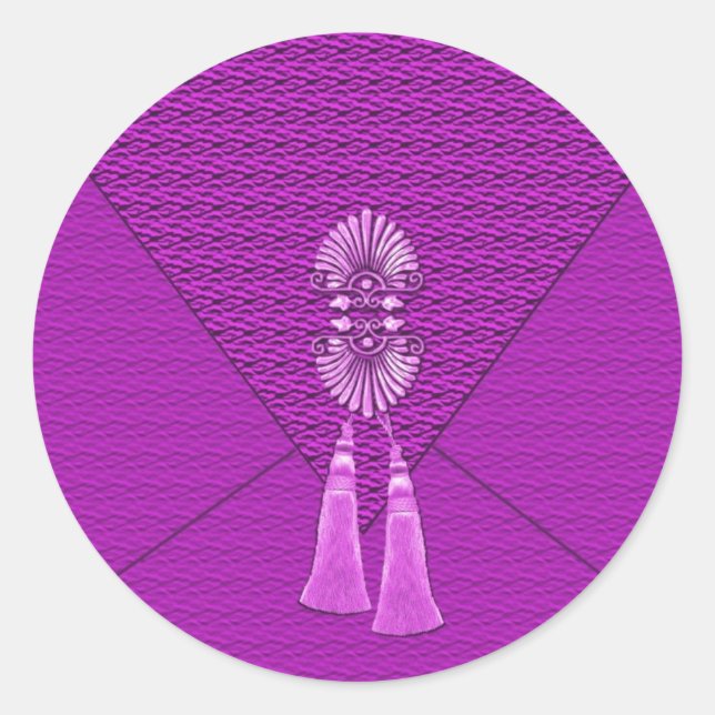 Elegantes Pegatinas de Tassel Rosado (Anverso)