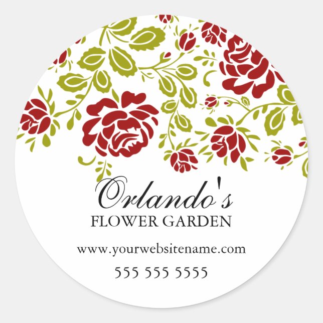 Elegantes Pegatinas florales (Anverso)