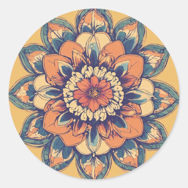 Elegantes Pegatinas florales (Anverso)