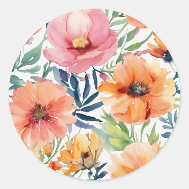 Elegantes Pegatinas florales (Anverso)