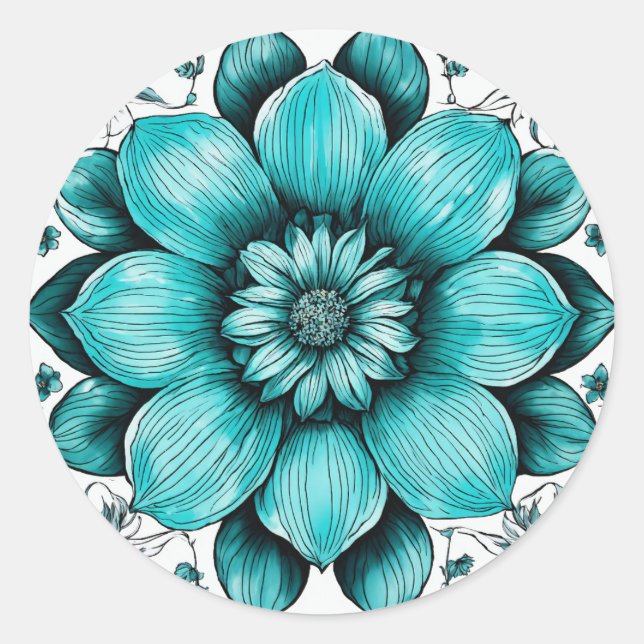 Elegantes Pegatinas florales (Anverso)