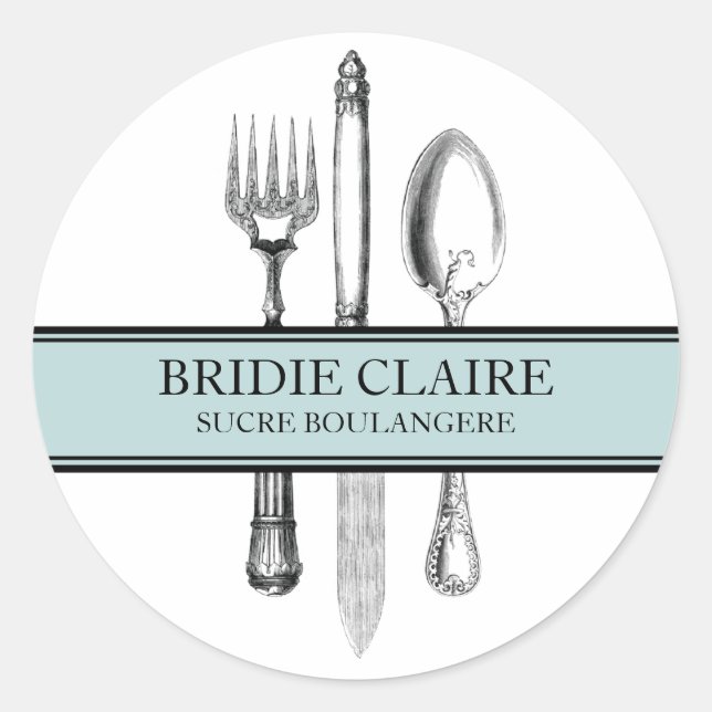 Elegantes Pegatinas redondos Cuartiamente grandes (Anverso)