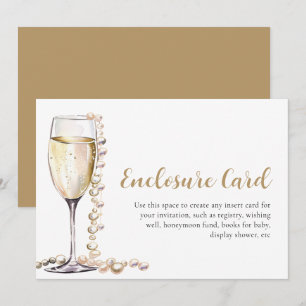 Elegantes Perlas de Oro y Tarjeta de Gabinete Pros