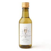 Elegantes Perlas y Prosecco Bridal Shower Favor