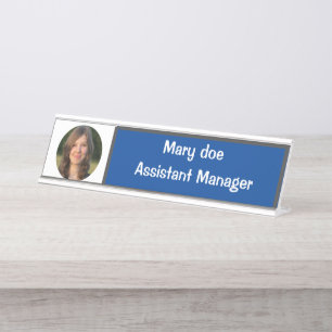 Elegantes placas con foto del empleado