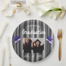 Elegantes platos de papel de doble graduación mora