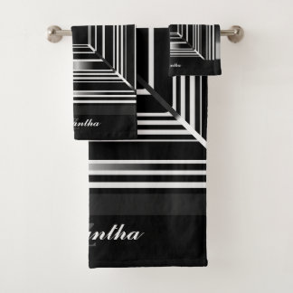 Elegantes Plazas Geométricas De Blanco Negro Y Pla