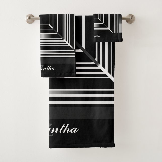 Elegantes Plazas Geométricas De Blanco Negro Y Pla (In situ)