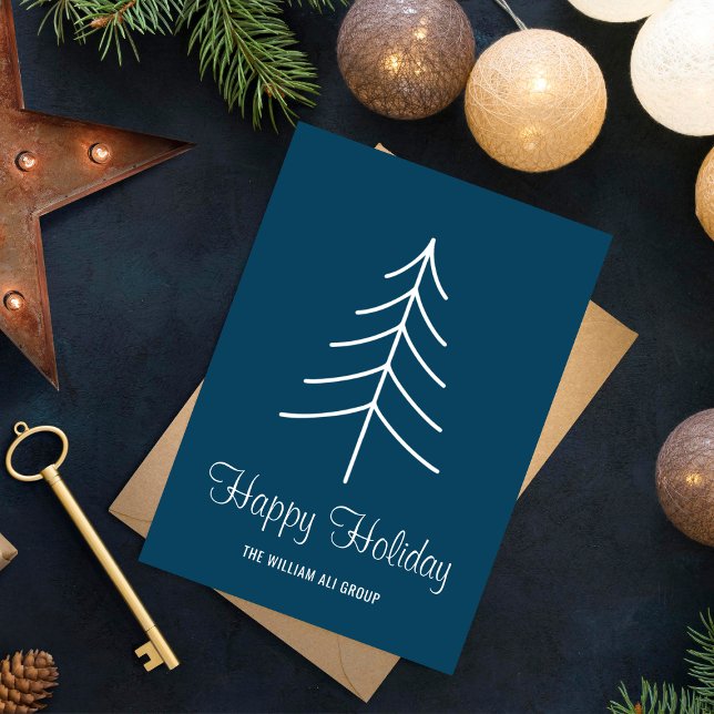 Elegantes postales navideñas azules y blancas (Subido por el creador)