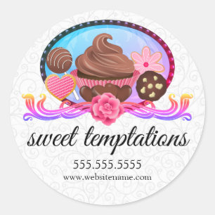 Elegantes postres Sellos de taquilla para panaderí