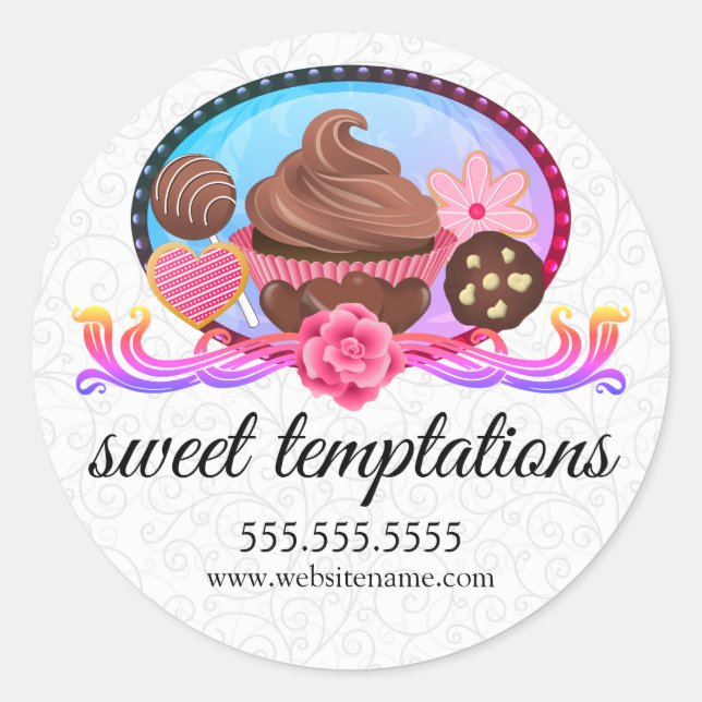 Elegantes postres Sellos de taquilla para panaderí (Anverso)