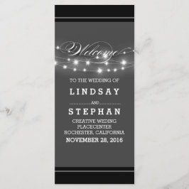 elegantes programas de bodas en blanco y negro