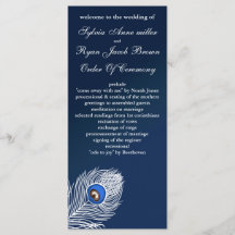 Elegantes programas de pavo real blanco y azul