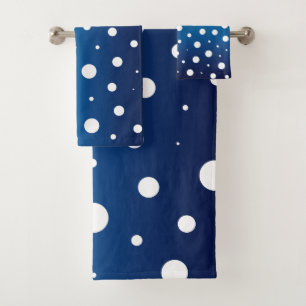 Elegantes puntos de polka - Azul oceánico y blanc