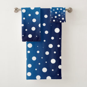 Elegantes puntos de polka - Azul oceánico y blanc