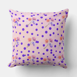 Elegantes puntos de Polka y Cojín decorativo de di