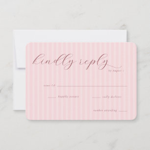 Elegantes rayas rosadas RSVP