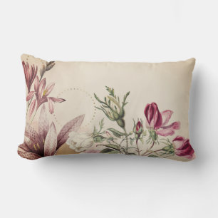 Elegantes Rosas Almohada lumbar estética de algod