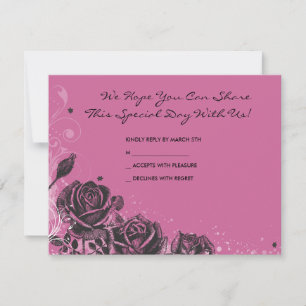 Elegantes Rosas Bat Mitzvah Invitación Tarjeta de