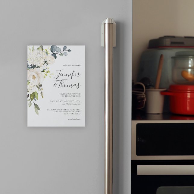 Elegantes rosas blancas y Bodas de hidrangeas (Subido por el creador)