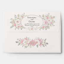 Elegantes Rosas de acuarela floral y Boda Peonies