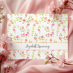 Elegantes Rosas de acuarela Girly Stationery Perso