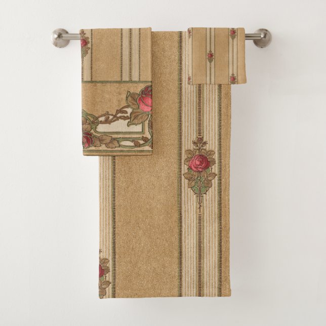 Elegantes Rosas de Art Nouveau de Oro (In situ)