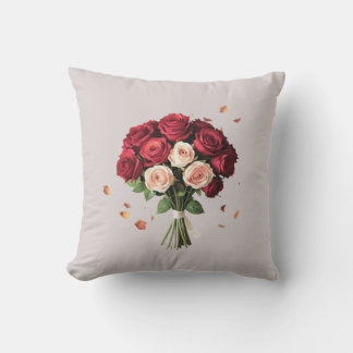 Elegantes Rosas Diseño de almohada de conjunto