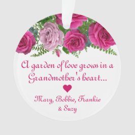 Elegantes Rosas Ornamento de la abuela de los niet