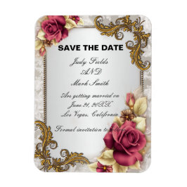 Elegantes Rosas Rojas Salvan El Imán De La Fecha